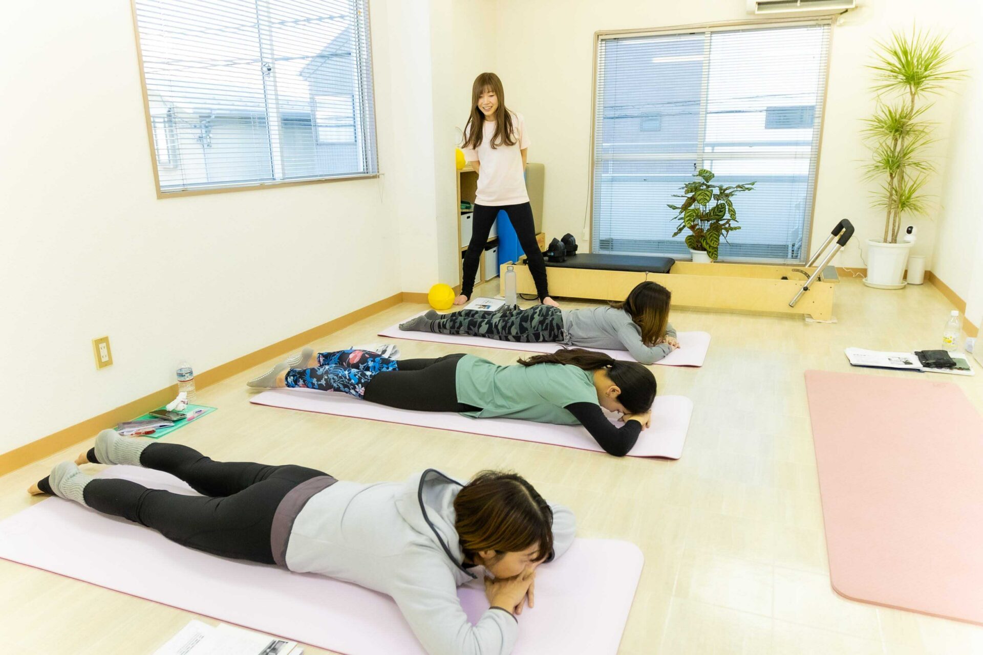 ピラティススクールの一日の様子