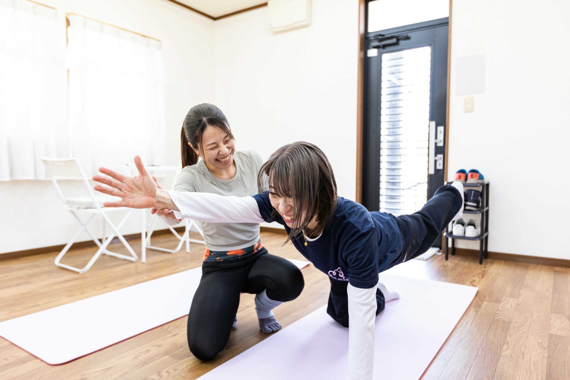 深谷にあるピラティススタジオのパーソナルレッスン風景